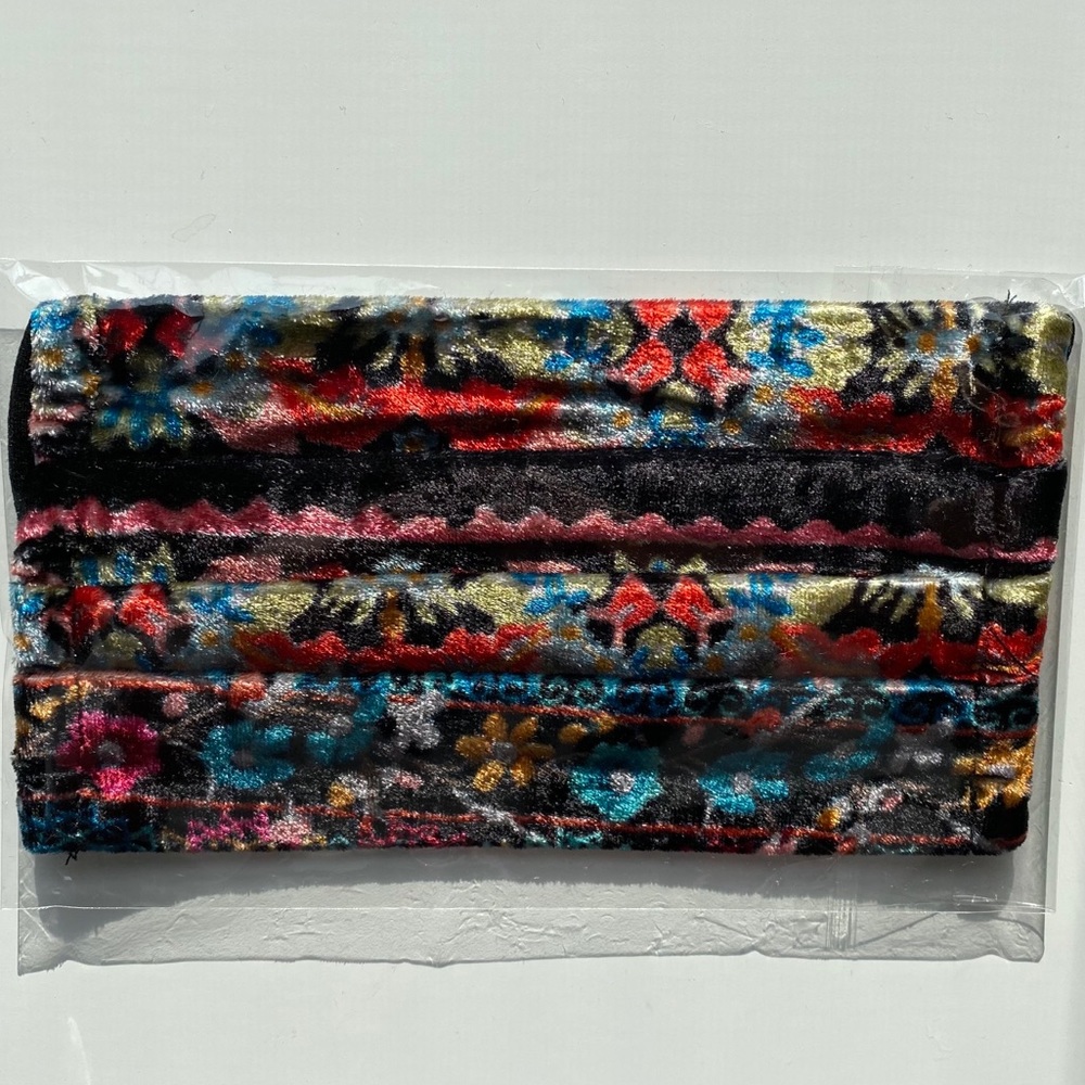 johnny was floral velvet cotton face mask 3/$25